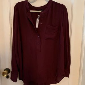 NWT Lane Bryant Wine Blouse